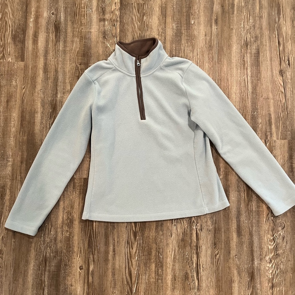 Light Blue Quarter-Zip Pullover Fleece